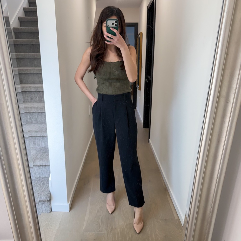 Aritzia Wilfred Pants Black Slack Preppy Minimalist Classic 2